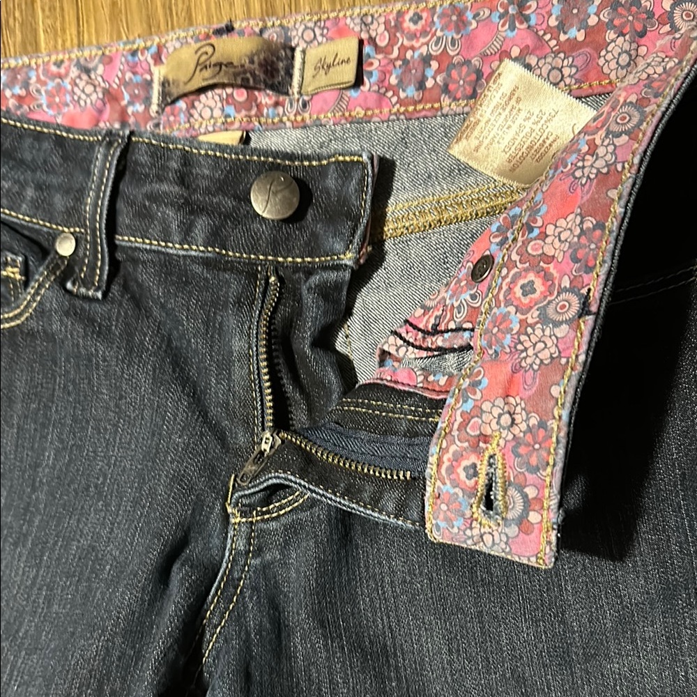 PAIGE Skyline Blue Jeans with Durable Denim - Picture 7 of 13